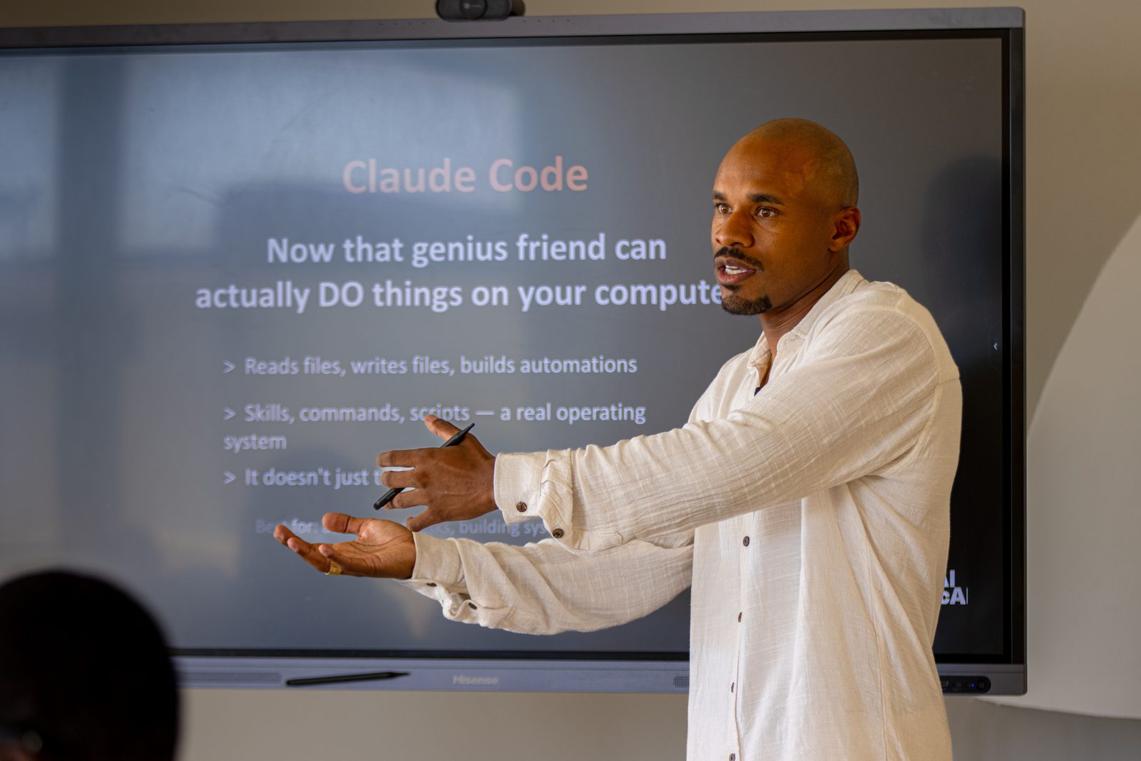 Akil Wade teaching practical AI systems